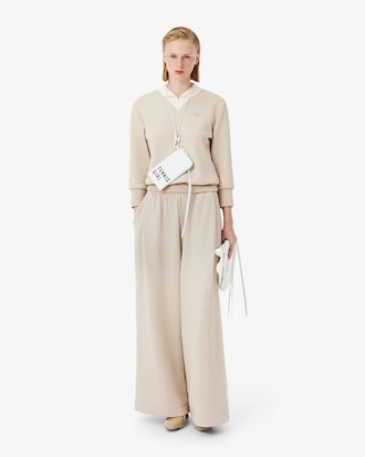 Runway Satijnen Gebreide Sweatshirt met V-hals