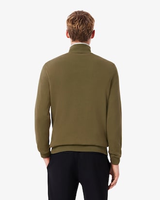 Katoenen Sweater met Hoge Hals en Rits