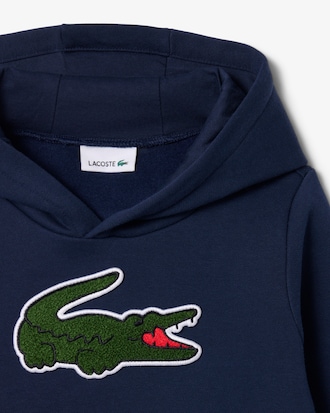 Unisex Fleece Hoodie met Krokodil
