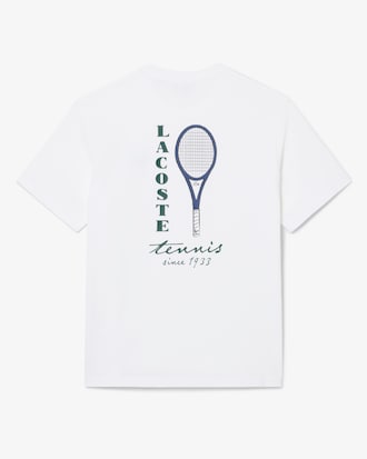 Embroidered Accent Tennis Print Jersey T-shirt