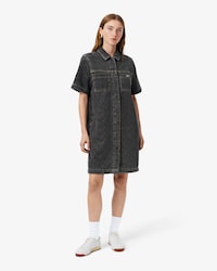 Kortmouwige Denim Jurk