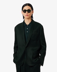 Runway Satijnen Blazer met Sjaalkraag