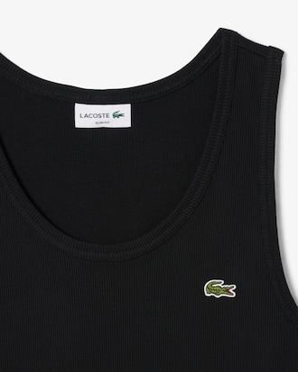Slim Fit Geribbelde Katoenen Tanktop