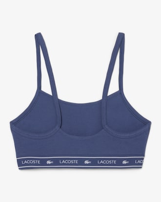 Stretch Katoenen Bralette met Logoband