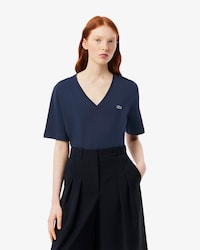 Relaxed Fit Zacht Katoenen T-shirt met V-hals