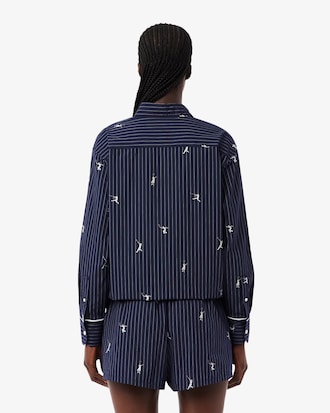 Oversized Hemd met Jacquard Motieven