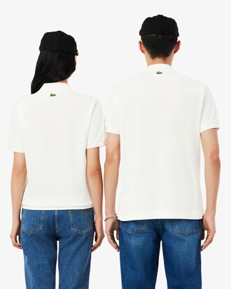 Classic Fit Ge&euml;mbost Polohemd met Logo