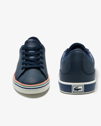 Lerond-kindersneakers van synthetische stof met veters