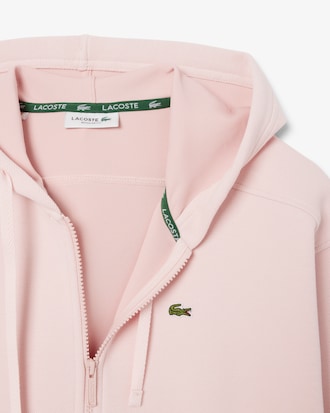 Piqu&eacute; Hoodie met Rits