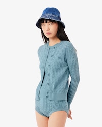 Gebreide Kabelcardigan met Gewassen Effect