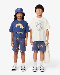 Fleece Short met Regenboogprint