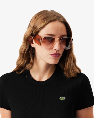 Slim Fit Geribbelde Katoenen T-shirt