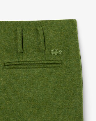 Runway Nauw aansluitende Broek met Rechte Pasvorm van Ruwe Wol