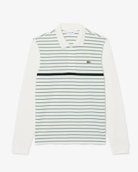 Classic Fit Gestreept Piqu&eacute; Polohemd