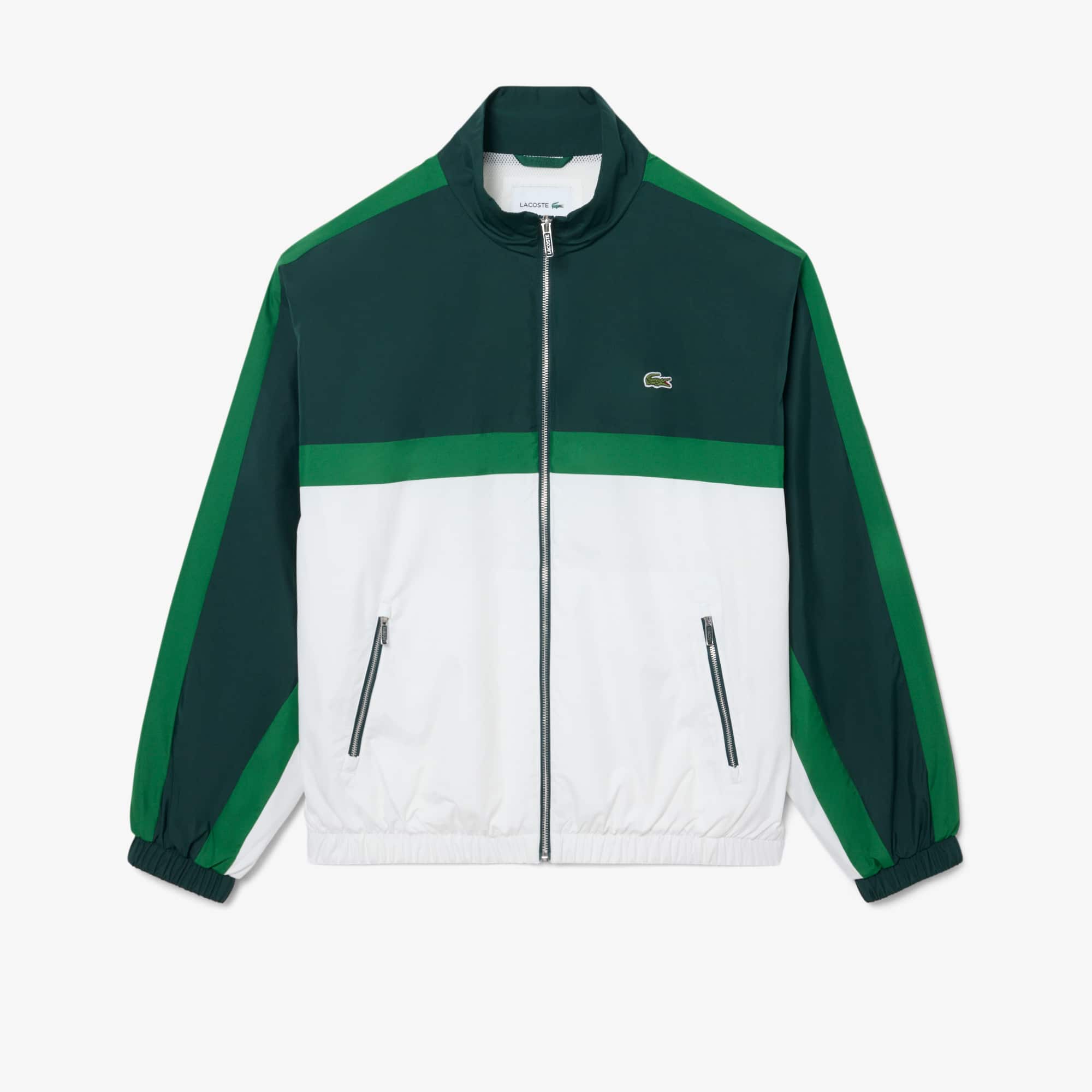 (レア)Lacoste ジャケット ホワイト/ネイビー/グリーン Colour-Block Track Jacket - Heren Jacks & Jassen - Nieuw 2026