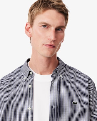 Regular Fit Katoenen Blokhemd