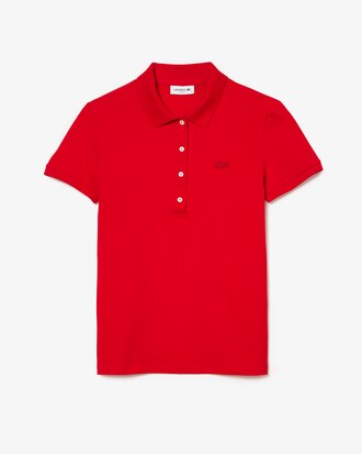 Lacoste-polo dames stretch van katoenpiqué