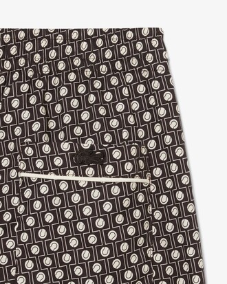 Relaxed Fit Short van Gemengd Katoen met Afdruk