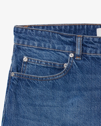 Straight Fit Denim Bermudabroek