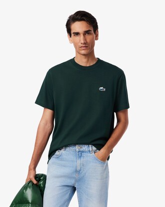 T-shirt van Zware Jersey met Landschapskrokodil