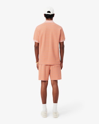 Regular Fit Gestreepte Katoenen Short