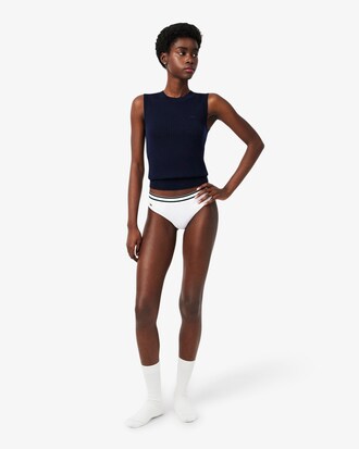 Katoenen String met Gestreepte Taille