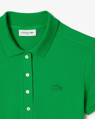 Lacoste-polo dames stretch van katoenpiqué