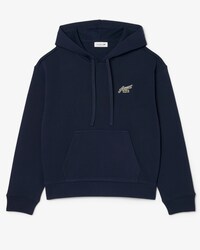 Fleece Hoodie met Badge Accenten