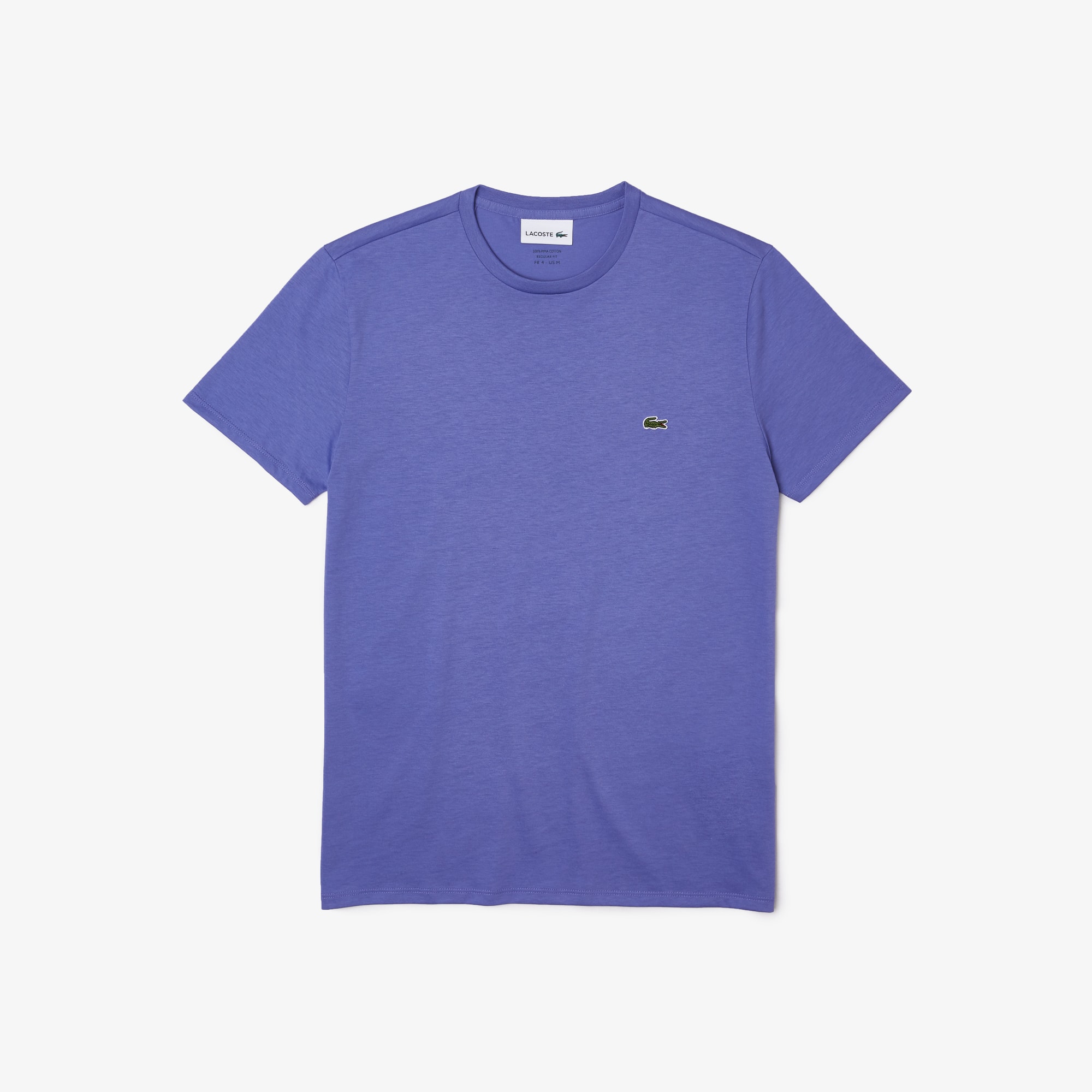 T-shirt met ronde hals van effen pima 