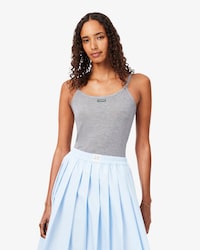 Slim Fit Jersey Tanktop met Badge Accenten