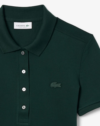 Lacoste-polo dames stretch van katoenpiqu&eacute;