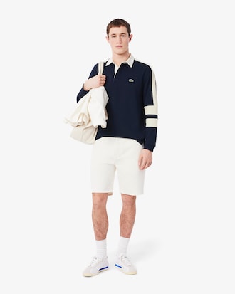 Klassieke pasvorm rugbypolo met kleurvlakken