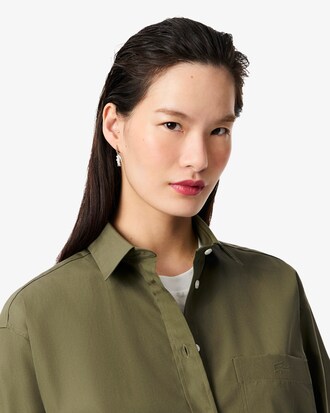 Oversized Katoenen Popeline Hemd