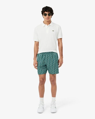 Middellange Zwembroek met Monogramprint