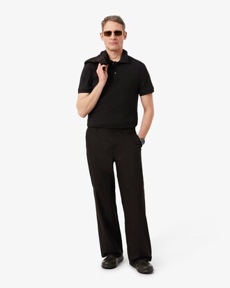 Classic Fit Geribbeld Gebreid Polohemd