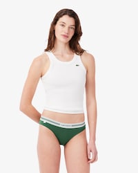 Stretch Katoenen Onderbroek met Contrasterende Taille