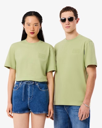 Jersey T-shirt met Ge&euml;mbost Merk