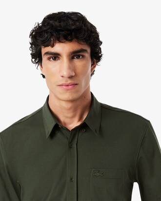 Regular Fit Katoenen Jersey Hemd