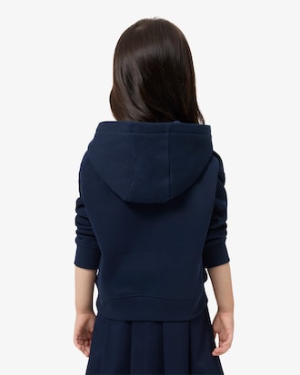 Fleece Hoodie met Badge en Patch Accenten
