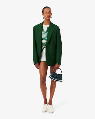 Runway Mini Lenglen Gestreepte Leren Tas