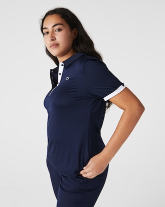 Slim Fit Stretch Golfpolohemd met UV-bescherming