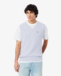 Gebreid Katoenen Kabelsweatervest