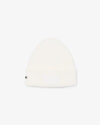 Muts met badge van gemengde wol