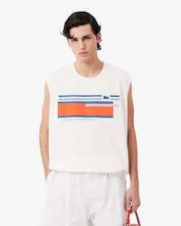 Runway Getextureerde Gestreepte Jersey Tanktop