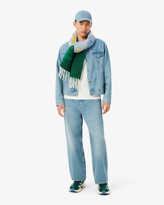 T-shirt van Zware Jersey met Landschapskrokodil