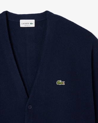 Relaxed Fit Gekaard Wollen Cardigan