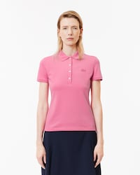 Lacoste-polo dames stretch van katoenpiqué