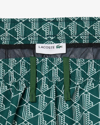 Middellange Zwembroek met Monogramprint