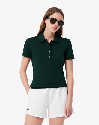 Lacoste-polo dames stretch van katoenpiqué