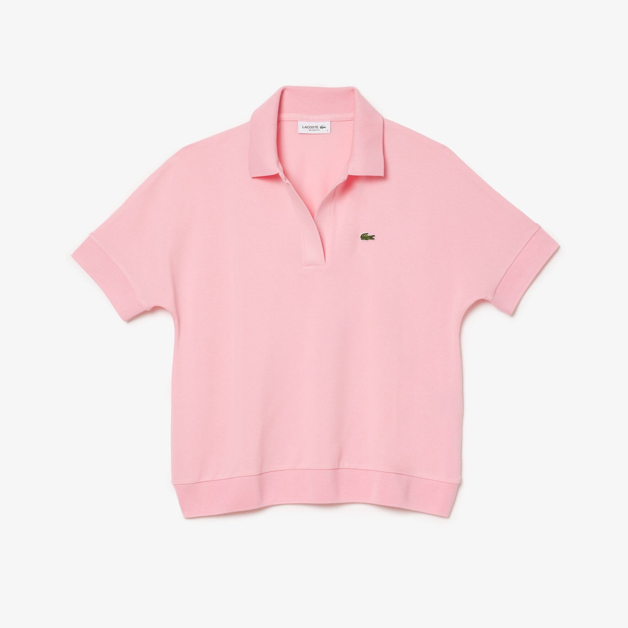 Lacoste-polo dames wijd van piqué 